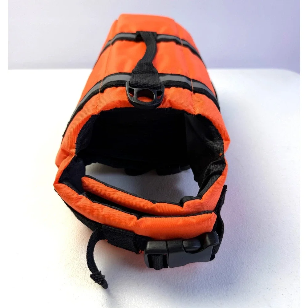 Dog Life Jacket Size Small Orange Reflective Safety Vest Rescue Handle Swim PFD